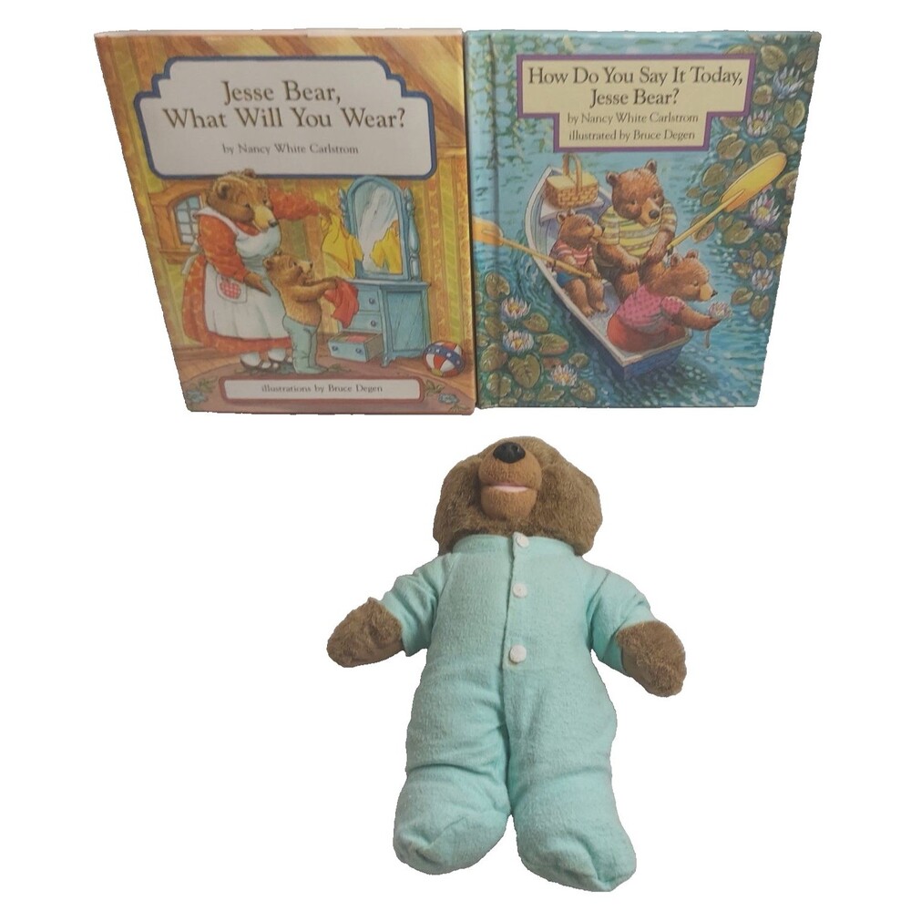 Jesse Bear What Will You Wear and How Do You Say it Today Books and Plush 1994